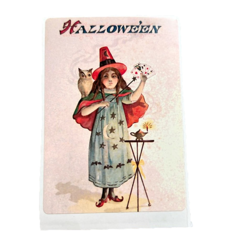 6/$12 🎃 Vintage Halloween Postcard Sticker